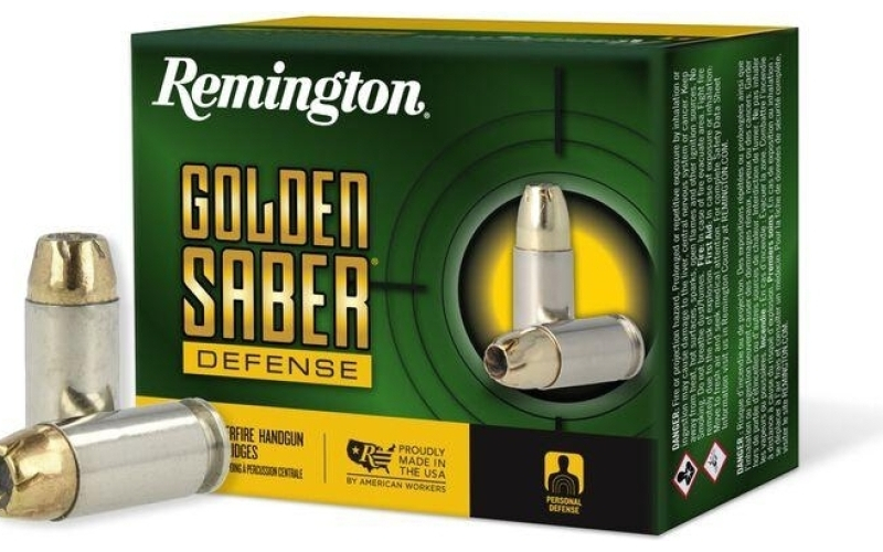 Remington golden saber defense 40 s&w 165gr bjhp ammo 20rd