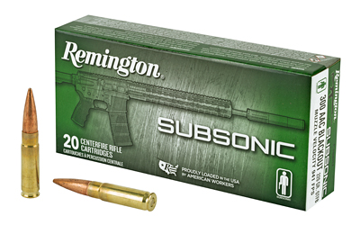 Remington Remington Subsonic, 300 Blackout, 220 Grain, Open Tip Flat Base, 20 Round Box 28430