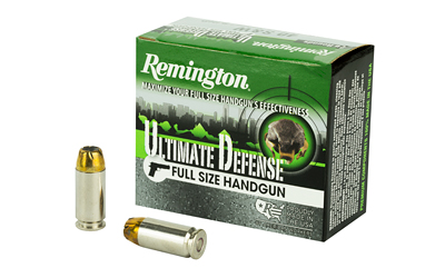 Remington Ultimate Defense, 40 S&W, 165 Grain, Brass Jacketed Hollow Point, 20 Round Box 28957