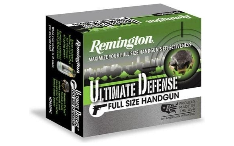 Remington ultimate defense full size 45 auto 185gr bjhp ammo 20rd