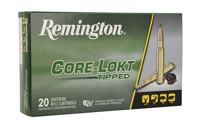 Remington CORE-LOKT, TIPPED, 30-06 Springfield, 180 Grain, Polymer Tip, 20 Round Box 29037