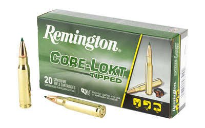 Remington CORE-LOKT, TIPPED, 308 Winchester, 180 Grain, Polymer Tip, 20 Round Box 29041