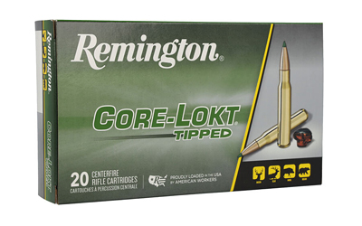 Remington CORE-LOKT, TIPPED, 300 Winchester Short Magnum, 150 Grain, Polymer Tip, 20 Round Box 29043