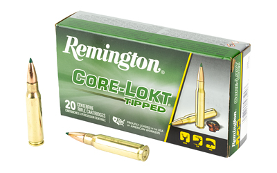 Remington CORE-LOKT, TIPPED, 308 Winchester, 165 Grain, Polymer Tip, 20 Round Box 29044