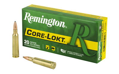Remington Core Lokt, 250 Savage, 100 Grain, Pointed Soft Point, 20 Round Box 29077