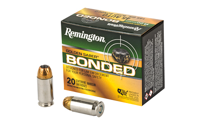 Remington Golden Saber, 45 ACP, 185 Grain, Brass Jacketed Hollow Point Bonded, 20 Round Box 29325