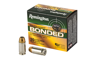 Remington Golden Saber, 45 ACP, 230 Grain, Brass Jacketed Hollow Point Bonded, 20 Round Box 29327
