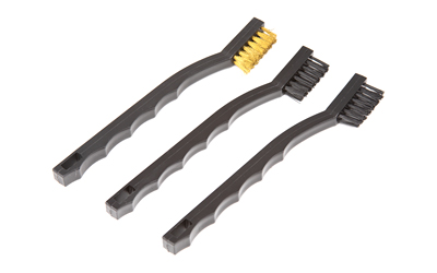 Remington Brush Set, 3 Piece - (1) Bronze Bristle, (2) Nylon Bristle, Gray Plastic Handle R16249