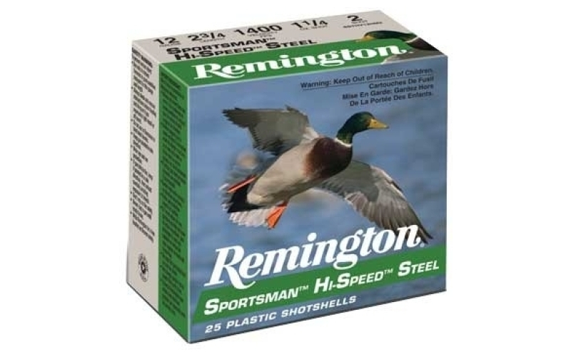 Remington 12 gauge 2-3/4'' 1 oz #7 steel shot 25/box