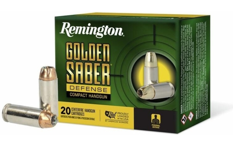 Remington 10mm 180gr bjhp golden saber defense compact ammo 20rd