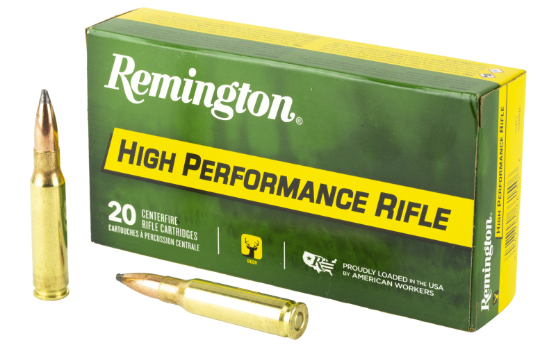 Remington Remington, High Performance Rifle, 308 Winchester,Pointed Soft Point, 180 Grain, 20 Round Box R21473