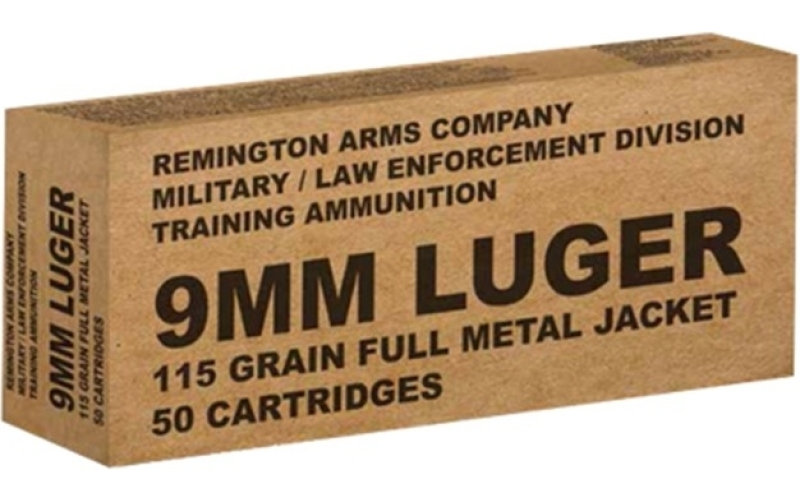 Remington 9mm luger 115gr full metal jacket 50/box
