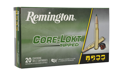 Remington CORE-LOKT, TIPPED, 300 Winchester Magnum, 180 Grain, Polymer Tip, 20 Round Box R29038