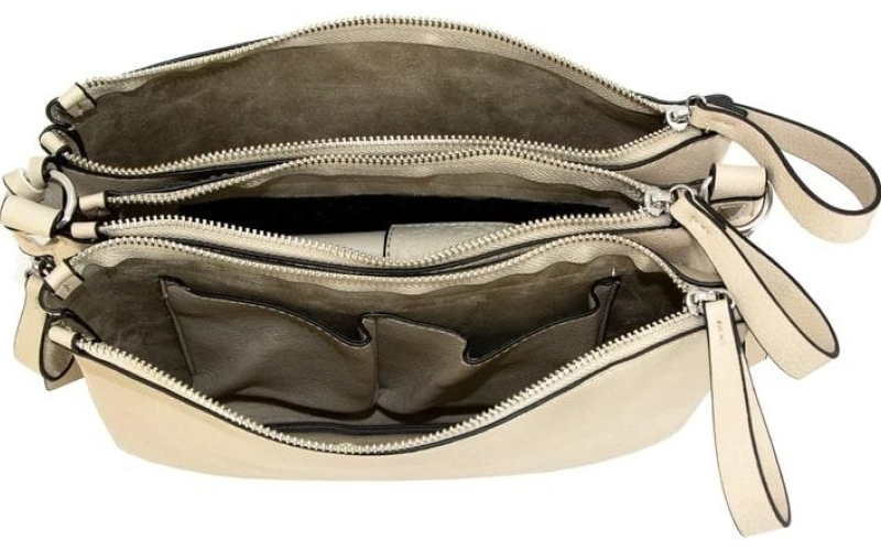 Rugged rare iris concealed carry purse taupe