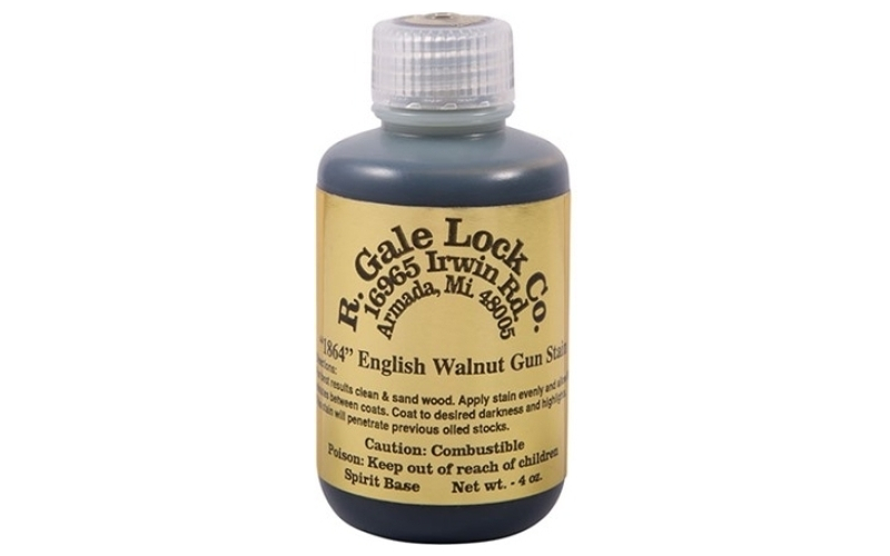 R Gale Lock Co 1864 english walnut stain, 4 oz.