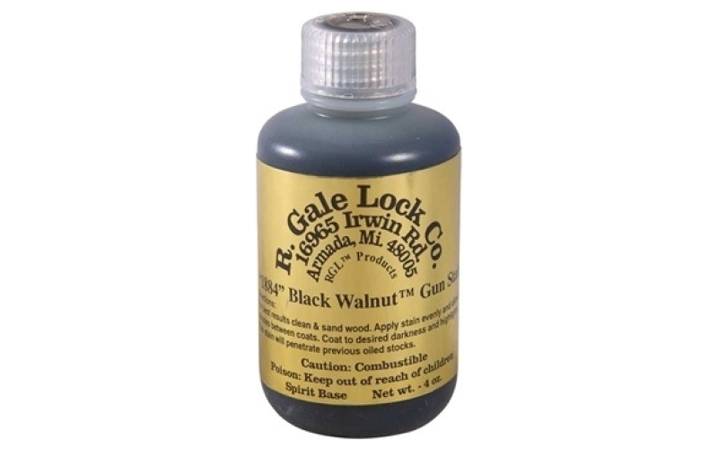 R Gale Lock Co 1884 black walnut stain, 4 oz.