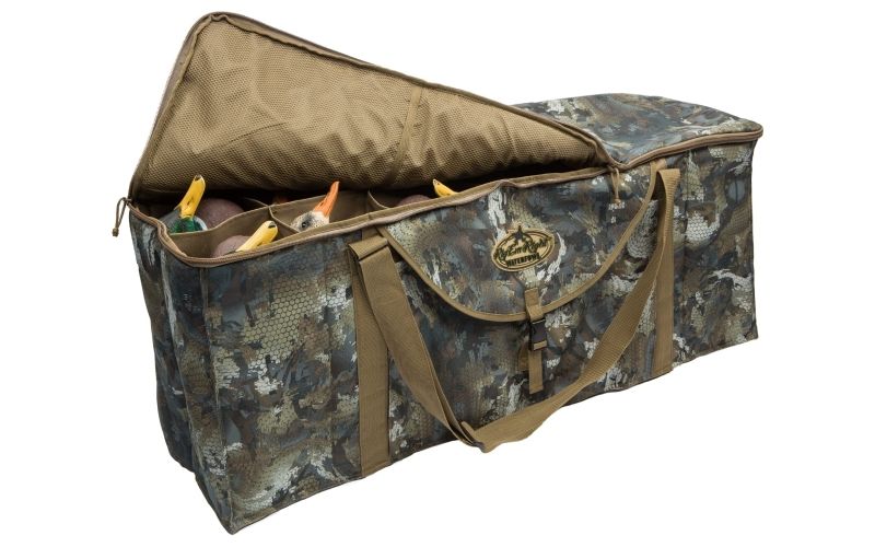 Rig 'em right 12-slot deluxe duck decoy bag gore optifade timber