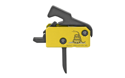 Rise Armament Flat Super Sporting Trigger with Anti-Walk Pins, "Don't Tread On Me" Logo Edition RA-140F-DTOM