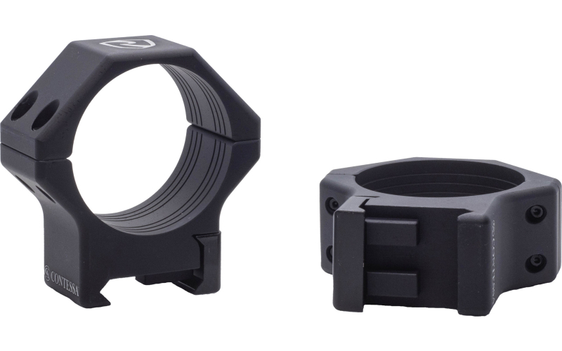 Riton Optics Contessa, 34mm Light Picatinny Rings, Alluminum Alloy, 8mm Height, Black XRC348A23