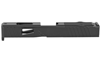 Rival Arms Match Grade Upgrade Slide for Glock 19 Gen 3, DOC Footprint, Front and Rear Serrations, Satin Black Quench-Polish-Quench (QPQ) Finish RA-RA10G205A