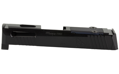 Rival Arms Sig P365 Slide w/ Shield RMSC Footprint, A1, Recessed Slide Cuts, Front/Rear Serrations, Three Window Cuts For More Efficient Cooling and Airflow, Matte Black RA-RA10P002A