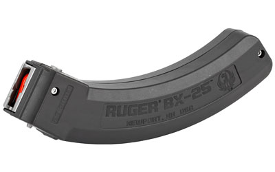 Ruger Magazine, BX-25, 22LR, 25 Rounds, Fits 10/22 Rifles, Black Polymer 90361