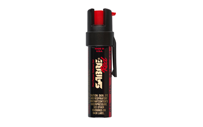 Sabre Red Pepper Defense Gel, .75oz, Gel, Black Case Hard Color, Built-In Clip P-22G