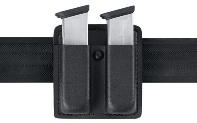 Safariland Model 73 Open Top Double Magazine Pouch, For 2.25" Duty Belts, Fits Glock 17, Hardshell STX, STX Tactical Black Finish 73-83-13