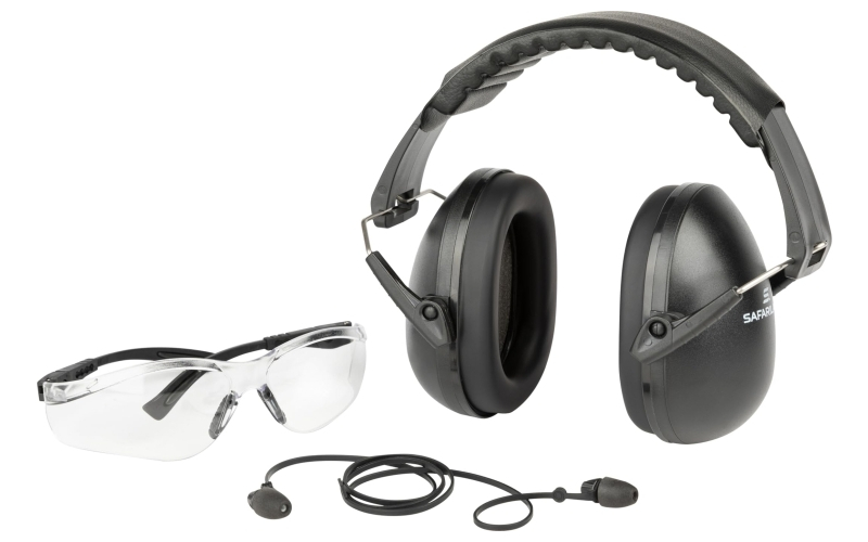 Safariland Impulse Range Kit 1.0, Foam Impulse Hearing Protection, Ultra-Compact Earmuffs, HD Flex Protective Eyewear with Clear Lens TCI-IMPULSE-RANGE-KIT-1.0