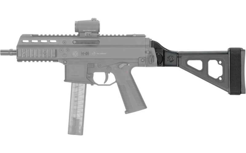 Sbt side folding brace blk sbt logo fits b&t apc + hk ump