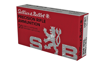 Sellier & Bellot Precision Rifle Ammo, 308 Winchester, 168Gr, Boat Tail Hollow Point, 20 Round Box SB308G