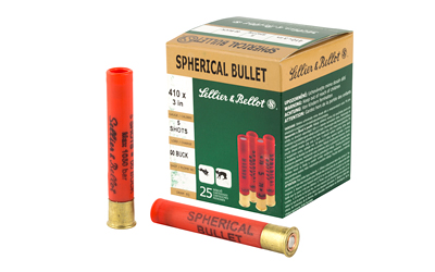 Sellier & Bellot Super Speed, 410 Gauge, 3" Chamber, Buckshot 5 Pellets, 25 Round Box SB410B