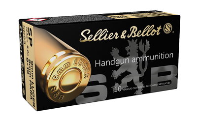 Sellier & Bellot 9MM, 124 Grain, Soft Point, 50 Round Box SB9S