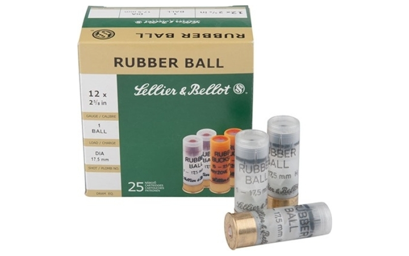 Sellier & Bellot 12 gauge 2-5/8'' 2 rubber ball 25/box