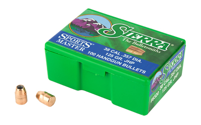 Sierra Bullets Sports Master, .380 Diameter, 38 Special/357 Magnum, 125 Grain, Jacketed Hollow Point, 100 Count 8320