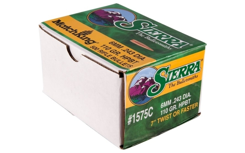 Sierra Bullets 6mm (.243 ) 110gr hpbt matchking 500/box