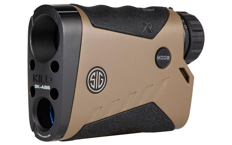 Sig Sauer KILO8K-ABS, Rangefinder, Monocular, 7Xx25mm, Flat Dark Earth, Circle, Duplex, Box + Milling Grid Reticles, Includes Multicam Molle Bag and Carry Pouch, Windmeter, and Tripod Adapter SOK8K701