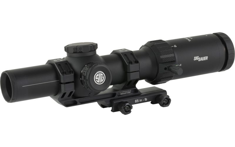 Sig Sauer TANGO MSR, Rifle Scope, 1-10X26, First Focal Plane MSR BDC10 Reticle, Illuminated, 26mm Objective, 34mm Main Tube, Matte Finish, Black, Includes 1.53"34mm Alpha-MSR Cantilever Mount and Flipback Lens Covers SOTM11002
