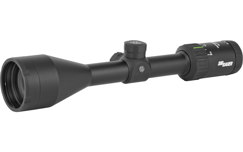 Sig Sauer WHISKEY3 Rifle Scope, 3-9X50mm, Quadplex Reticle, 1" Main Tube, 0.25 MOA Adjustments, Black SOW33201