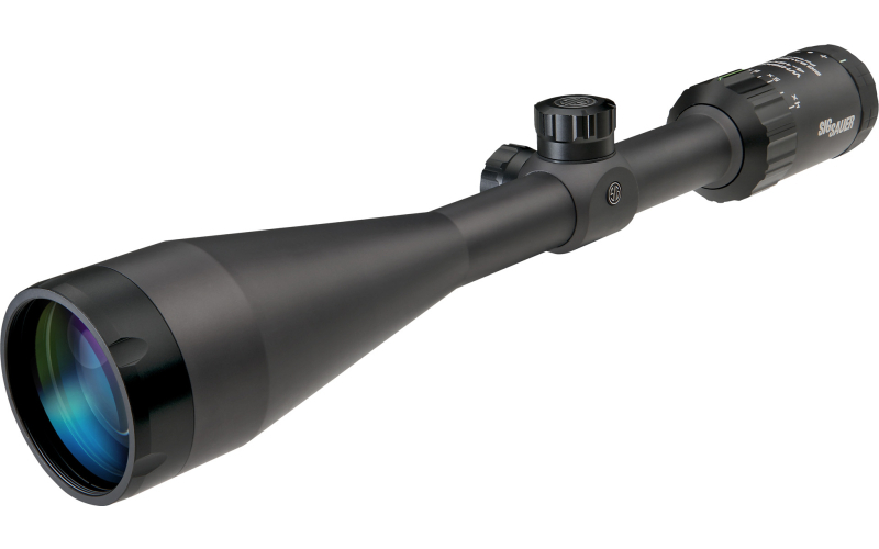 Sig Sauer WHISKEY3 Rifle Scope, 4-12X50mm, Quadplex Reticle, 1" Main Tube, 0.25 MOA Adjustments, Black SOW34201