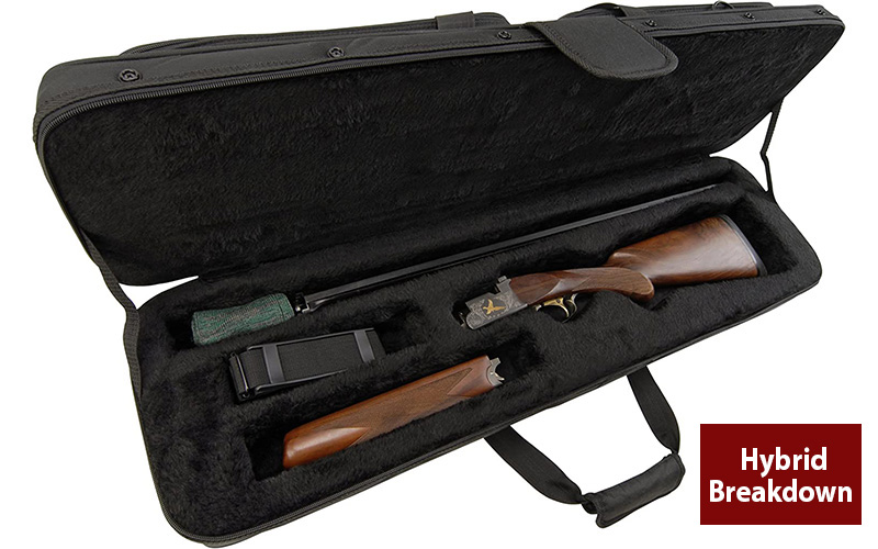 SKB Sports Hybrid Breakdown Shotgun Case, Rugged Ballistic Nylon, Black Color, 34.00" L x 9.00" W x 5.50" D 2SKB-SC3409