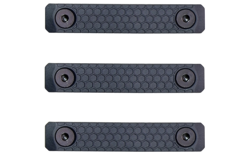 Slate Black Industries Slate grip m-lok panels 2-slot slate grey 3-pack