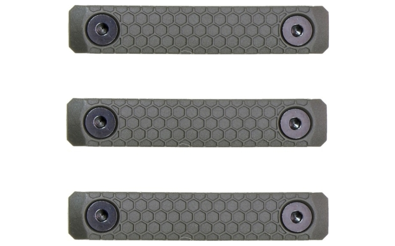 Slate Black Industries Slate grip m-lok panels 2-slot od green 3-pack
