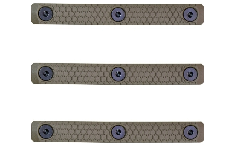 Slate Black Industries Slate grip m-lok panels 3-slot fde 3-pack