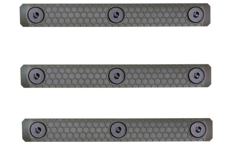 Slate Black Industries Slate grip m-lok panels 3-slot od green 3-pack