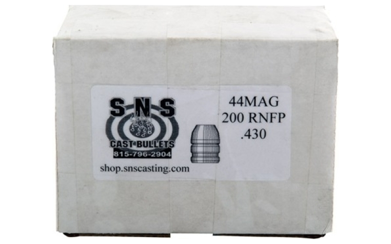 Sns Cast Bullets 44 cal (.427'') 200gr rnfp lead bullets 500/box