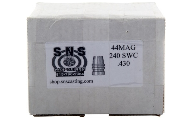 Sns Cast Bullets 44 cal (.430'') 240gr swc lead bullets 500/box
