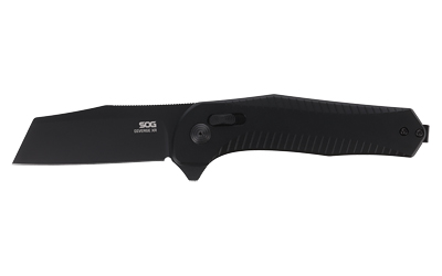 SOG Knives & Tools Diverge XR, Folding Knife, 3" Sheepsfoot Straight Edge, Alumminum Handle, Black, PVD Finsih, D2 Construction SOG-12-02-01-43