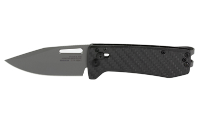 SOG Knives & Tools Ultra XR, Folding Knife, 2.8"  Straight Clip Point, Black Carbon Fiber Handle, S35VN Steel, Titanium Nitride Finish, Black SOG-12-63-01-57