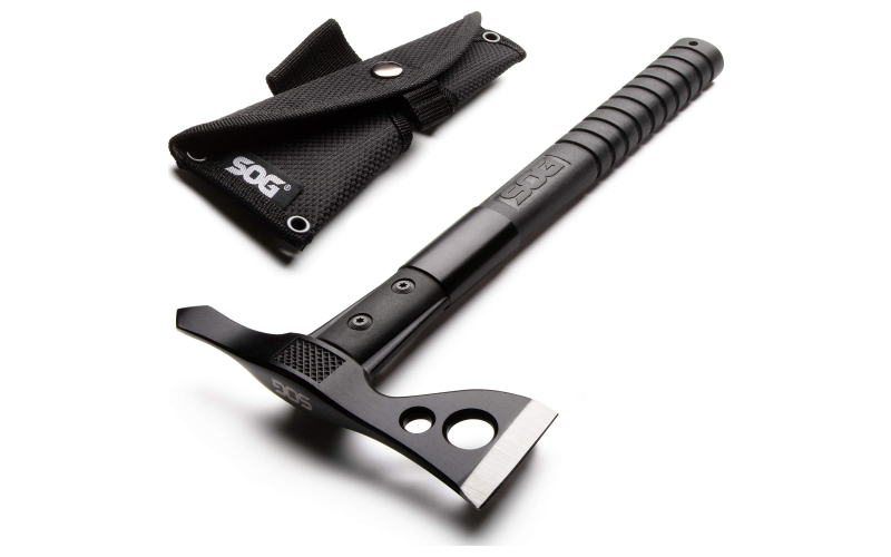 SOG Knives & Tools Fast Hawk, Axe, 2" Straight Edge, Black Glass-Reinforced Nylon Handle, 420 Stainless Steel, Hardcased Finish, Black, Inlcudes Nylon Sheath SOG-F06TN-CP